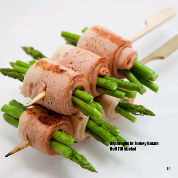 Asparagus in Turkey Bacon (10 sticks)
