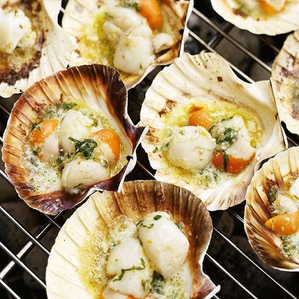 Large Half-Shell Scallops (8 pcs) Seafood EZBBQ - BBQ Wholesale & Events BBQ Catering 